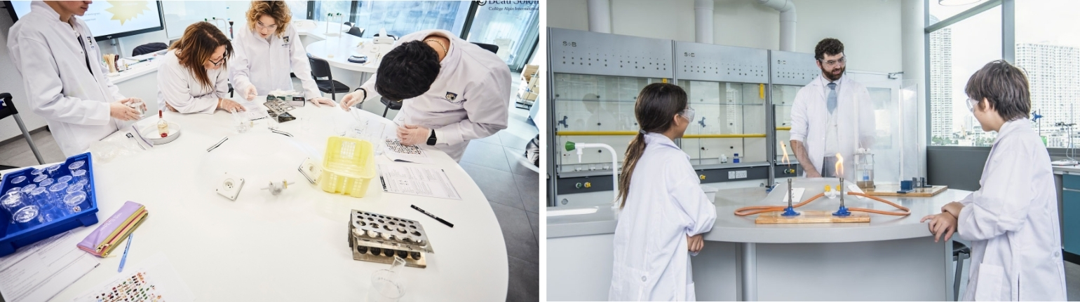 School science labs with student workstations